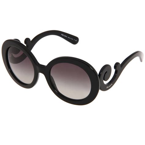 prada black round glasses.